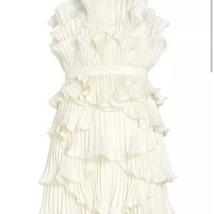 Amur Reed pleated shell minidress size 0.